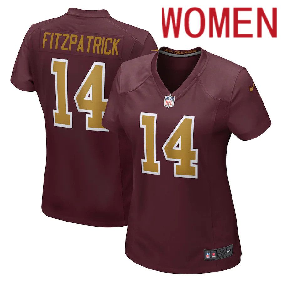 Women Washington Redskins #14 Ryan Fitzpatrick Nike Burgundy Game NFL Jersey